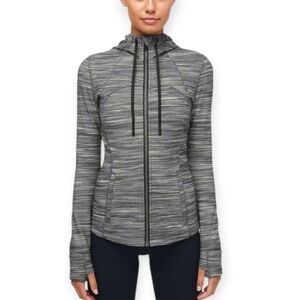 Lululemon Hooded Define Jacket Nulu Heathered Black White Gray 4